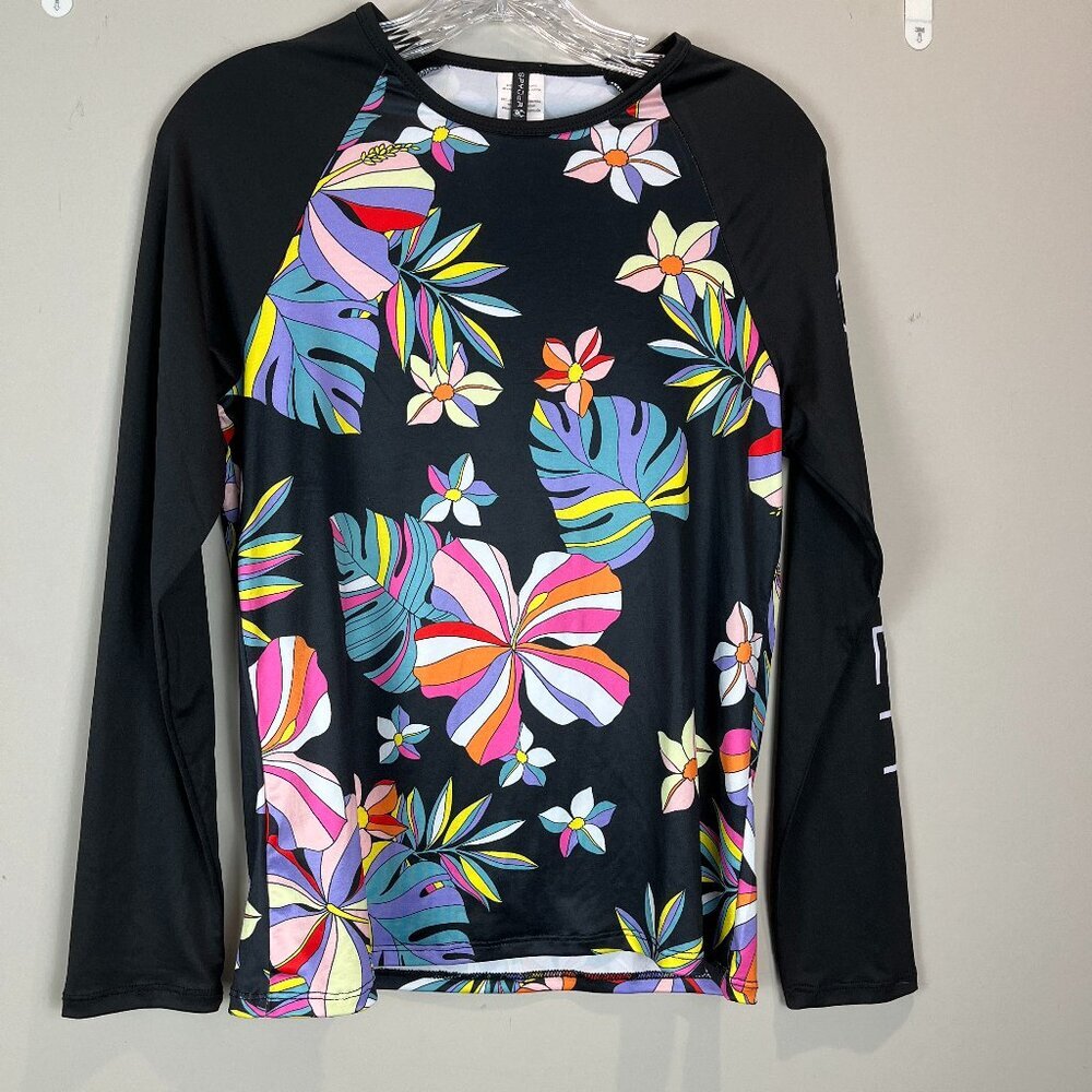 Women's Long slv Spyder Floral top Size S